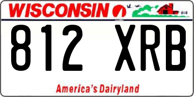 WI license plate 812XRB
