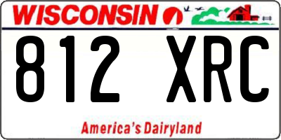 WI license plate 812XRC