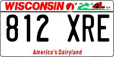 WI license plate 812XRE