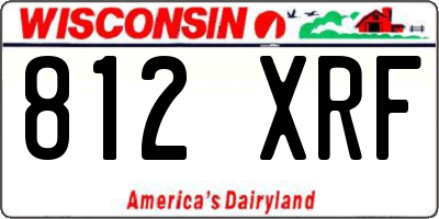 WI license plate 812XRF