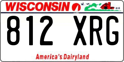 WI license plate 812XRG
