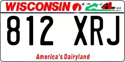 WI license plate 812XRJ