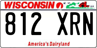 WI license plate 812XRN