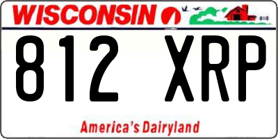 WI license plate 812XRP