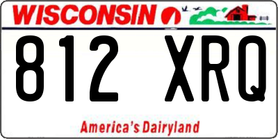 WI license plate 812XRQ