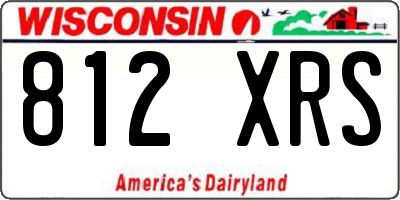 WI license plate 812XRS