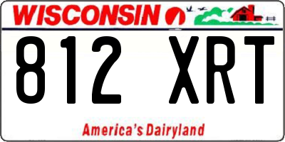 WI license plate 812XRT