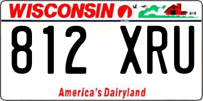 WI license plate 812XRU