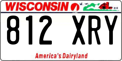 WI license plate 812XRY
