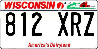 WI license plate 812XRZ