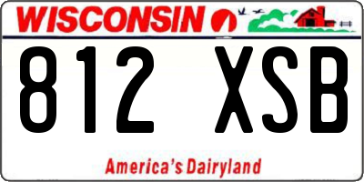 WI license plate 812XSB