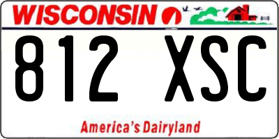 WI license plate 812XSC