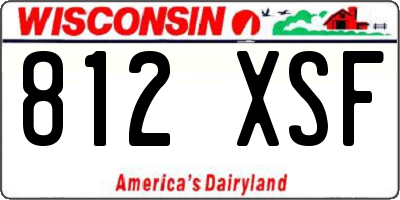 WI license plate 812XSF
