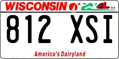 WI license plate 812XSI