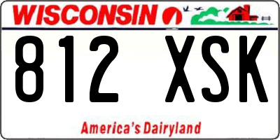WI license plate 812XSK