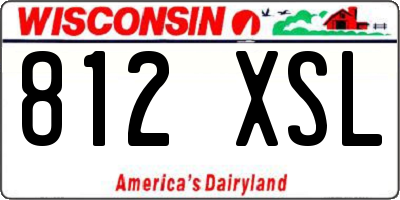 WI license plate 812XSL