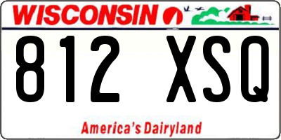 WI license plate 812XSQ