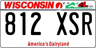 WI license plate 812XSR
