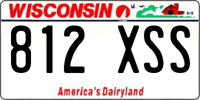 WI license plate 812XSS