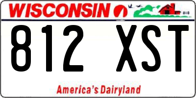 WI license plate 812XST