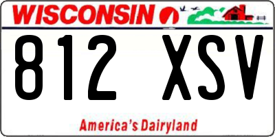 WI license plate 812XSV