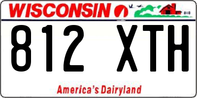 WI license plate 812XTH