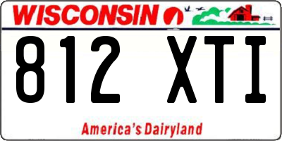WI license plate 812XTI