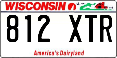 WI license plate 812XTR