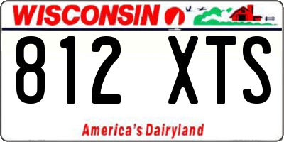 WI license plate 812XTS