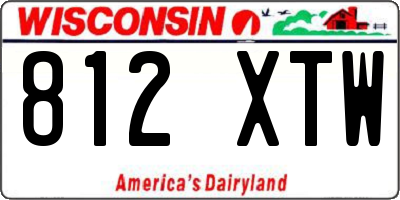 WI license plate 812XTW