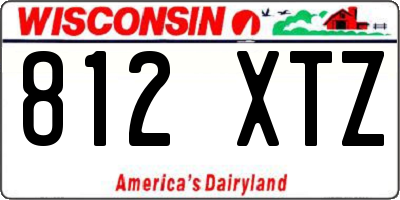 WI license plate 812XTZ