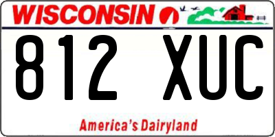 WI license plate 812XUC