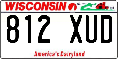 WI license plate 812XUD