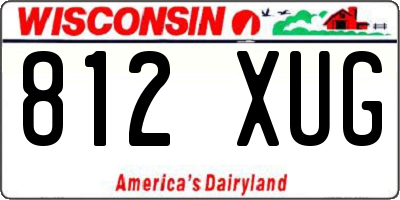 WI license plate 812XUG