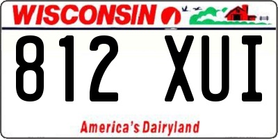 WI license plate 812XUI