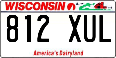 WI license plate 812XUL
