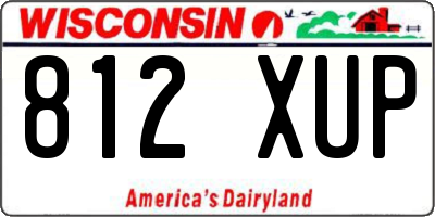 WI license plate 812XUP
