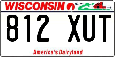 WI license plate 812XUT