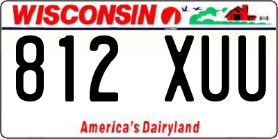 WI license plate 812XUU