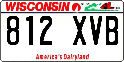 WI license plate 812XVB