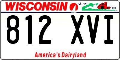 WI license plate 812XVI