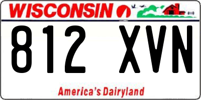 WI license plate 812XVN