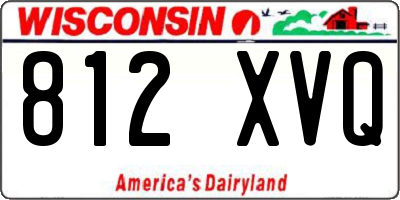 WI license plate 812XVQ