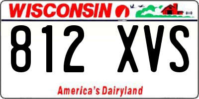 WI license plate 812XVS