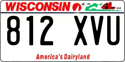 WI license plate 812XVU