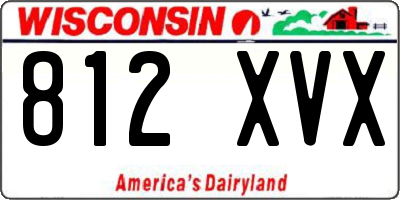 WI license plate 812XVX