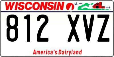 WI license plate 812XVZ