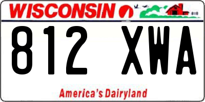 WI license plate 812XWA