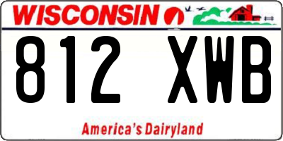 WI license plate 812XWB