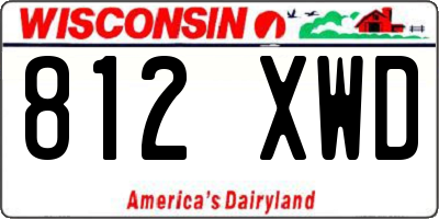 WI license plate 812XWD